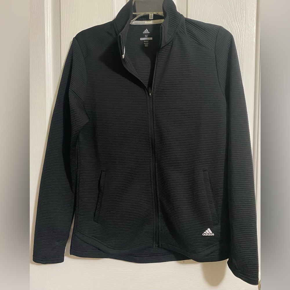 Adidas Black Full-Zip Golf Jacket - Picture 2 of 12